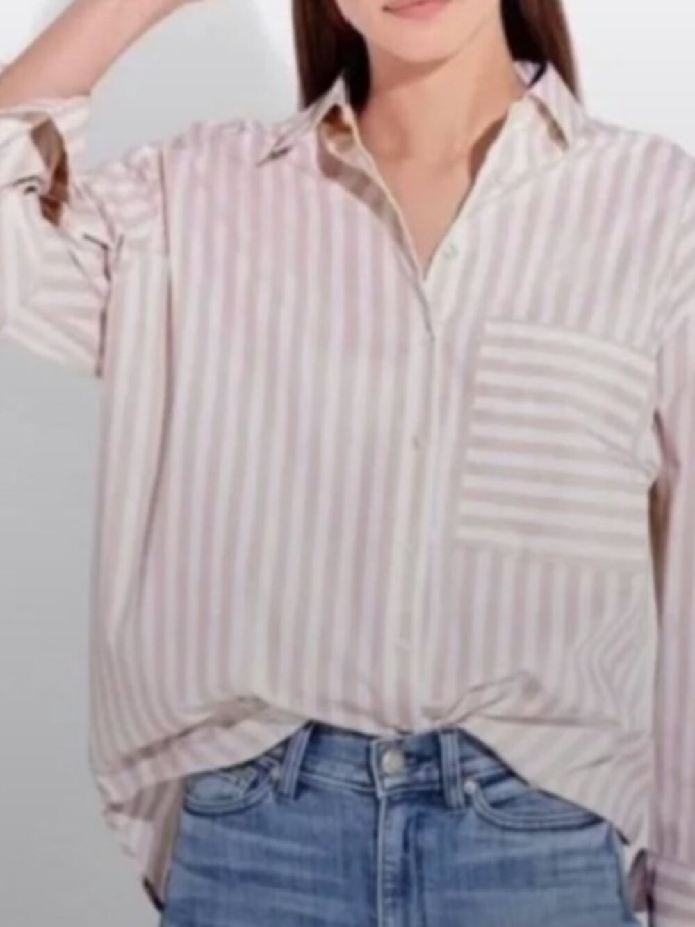 AYR:  The Deep End Shirt, Size M, Cherry Blossom Stripe - Picture 2 of 8